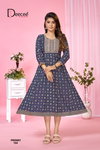 Premey By Deecee Roman Printed Flared Anarkali Kurtis Wholesalers In Surat